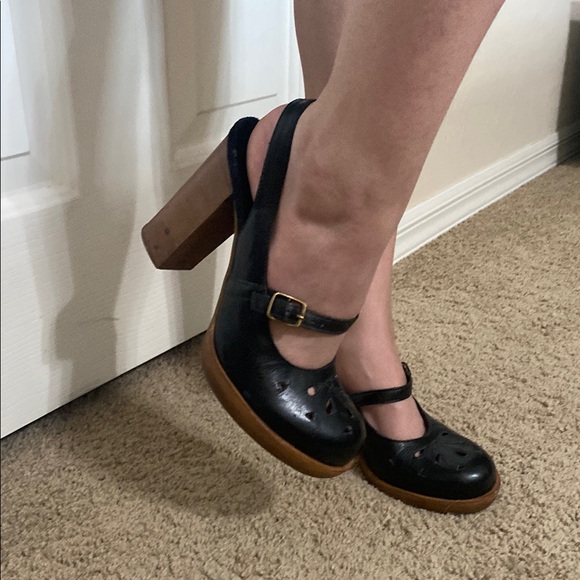 Dr. Sholl’s Leather Black Mary Jane Platform Heels size 8M - Picture 8 of 15